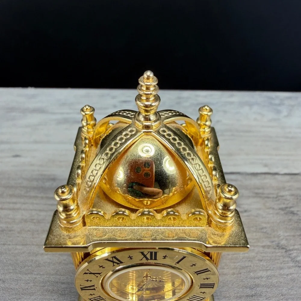 Bulova 1988 Miniature Gold Tone Dome Carriage Limited Edition Lantern Clock ASIS